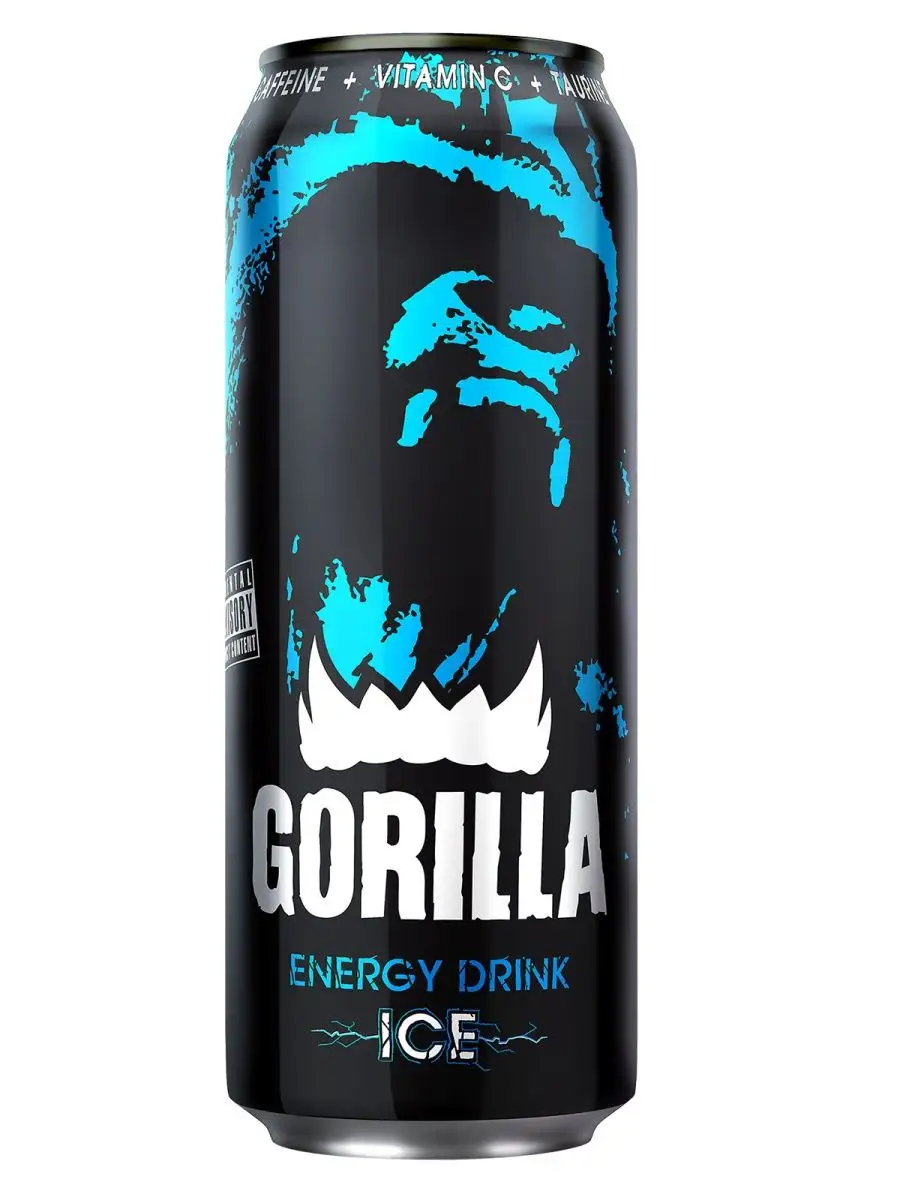 Gorilla Mint Энергетический напиток, 0,45л х 24 шт Gorilla 12875264 купить  в интернет-магазине Wildberries