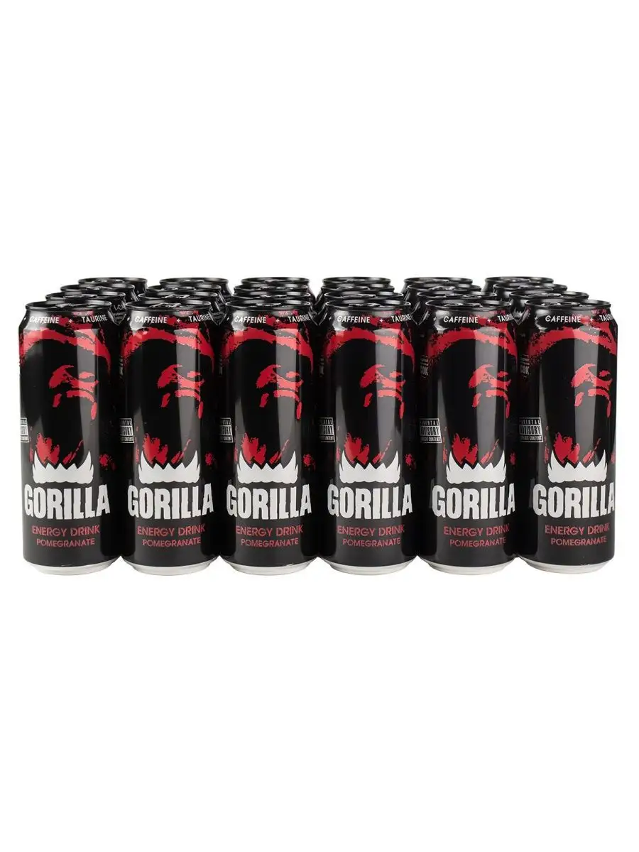 Gorilla Pomegranate Энергетический напиток, 0,45л х 24 шт Gorilla 12875267  купить в интернет-магазине Wildberries