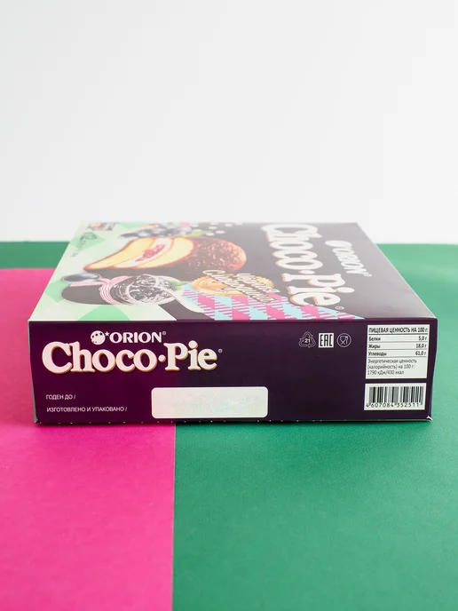 ОРИОН GROUP Пирожное Choco Pie Черная смородина 360 гр, 360 г, фото 6