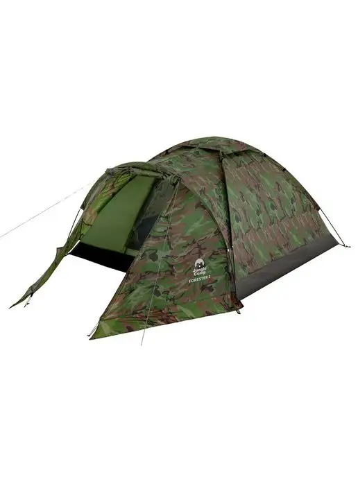 Jungle Camp Палатка туристическая 4 местная водонепроницаемая с тамбуром, зеленый, фото 8
