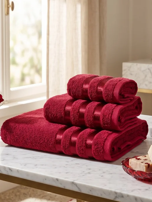 Letto Полотенца банные махровые в наборе 3шт 70х140,50х90,30х60см, 70x140.50x90.30, 3 шт, фото 2