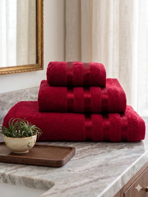 Letto Полотенца банные махровые в наборе 3шт 70х140,50х90,30х60см, 70x140.50x90.30, 3 шт, фото 4