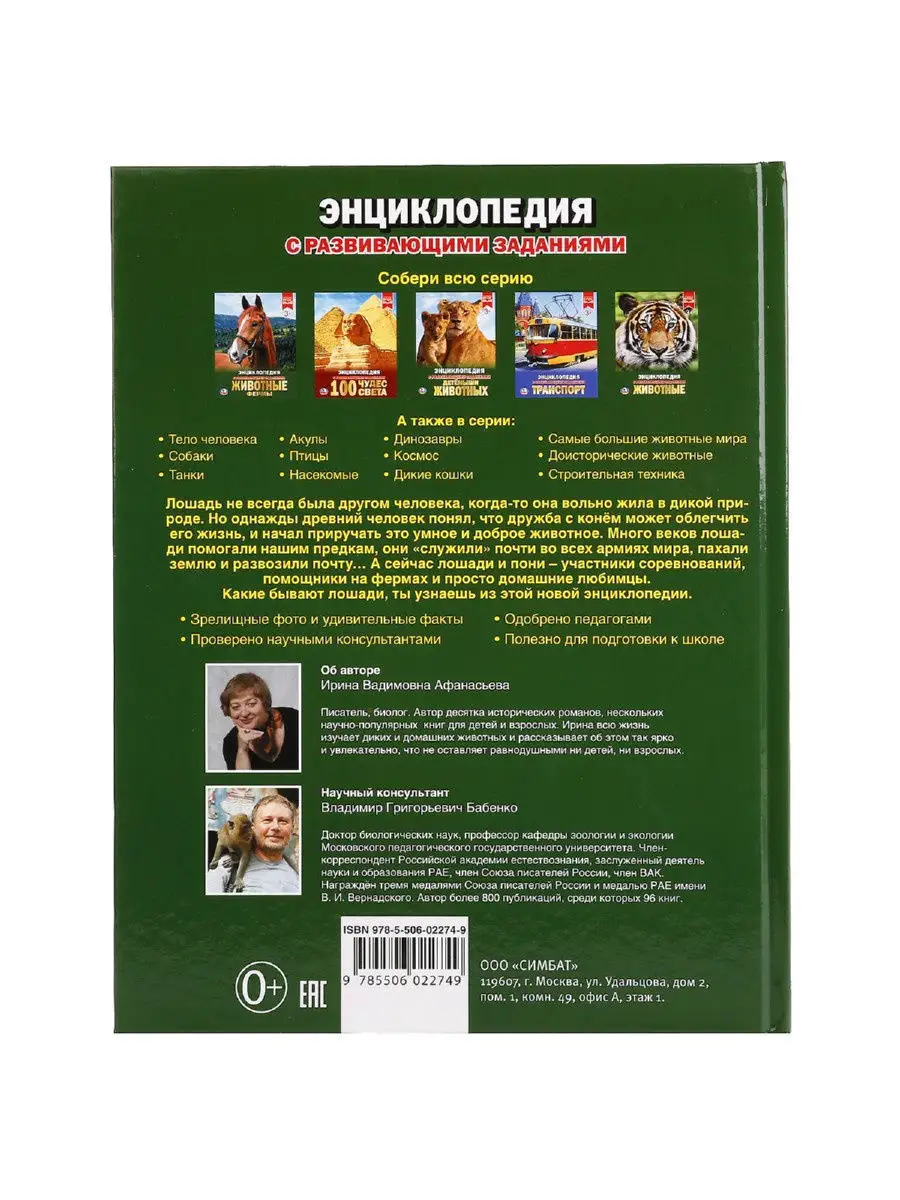 Книга детская энциклопедия с заданиями Лошади и пони Умка 12913524 купить в  интернет-магазине Wildberries