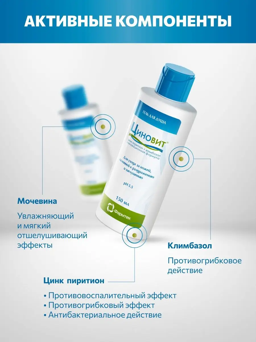 Гель для душа противовоспалительный Циновит купить по цене 417 ₽ в ...