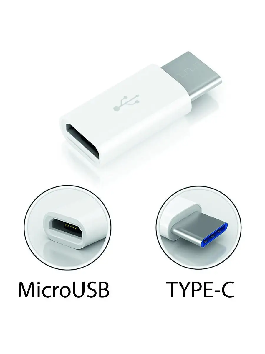 Переходник TYPE-C - MicroUSB / Адаптер Микро ЮСБ на Тайп Си / переходник для  телефона GQbox 12983112 купить в интернет-магазине Wildberries