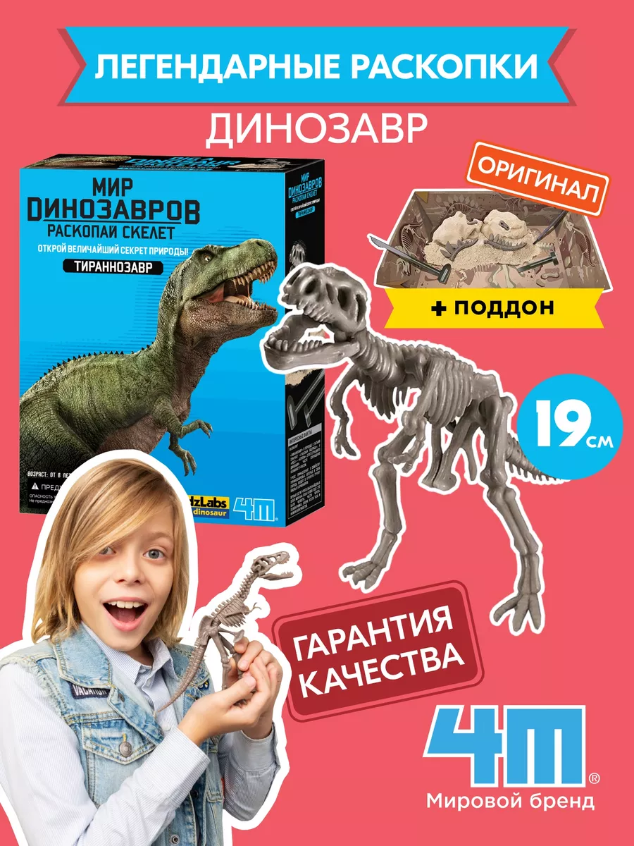 Игра для детей Раскопки динозавра 4M 1391106 купить за 495 ₽ в  интернет-магазине Wildberries