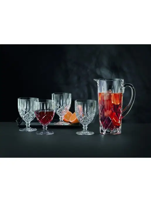 Nachtmann Хрустальный кувшин для воды 1190 мл и 4 фужера 350 мл, 1,19 л, 350 мл, фото 7