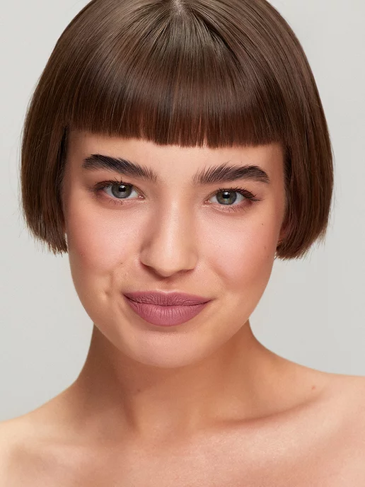 OK Beauty Жидкая матовая помада для губ тон CHILL пыльная роза, коричневый, фото 6