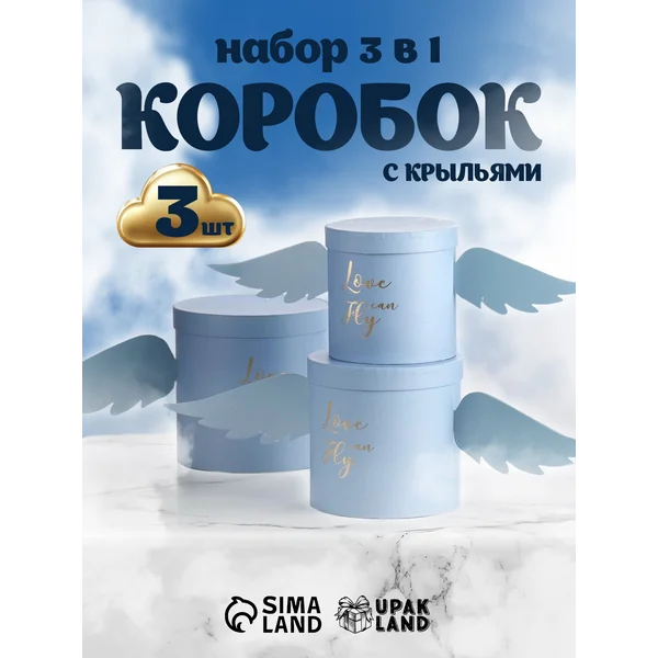 Подарочные шляпные коробки для подарка набор 3 в 1