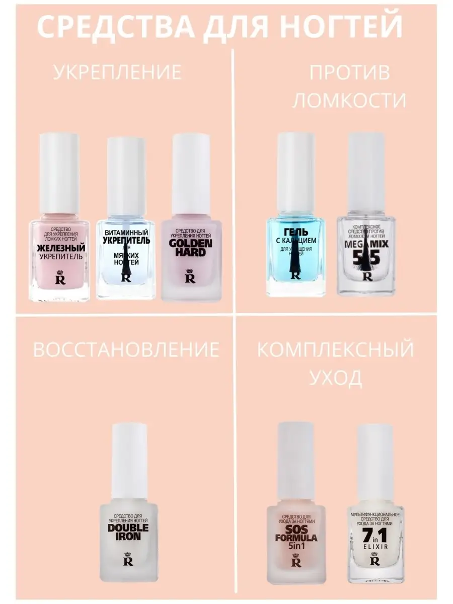 Лак против ломкости ногтей MEGA MIX RELOUIS 13037800 купить за 273 ₽ в  интернет-магазине Wildberries