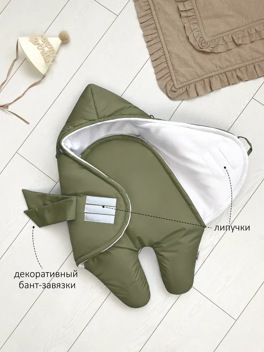 CherryMom Конверт в коляску и автолюльку для новорожденных, зеленый, фото 7