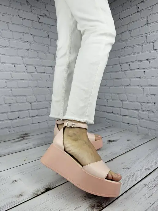 Guard-shoes Босоножки на высокой подошве, бежевый, фото 4