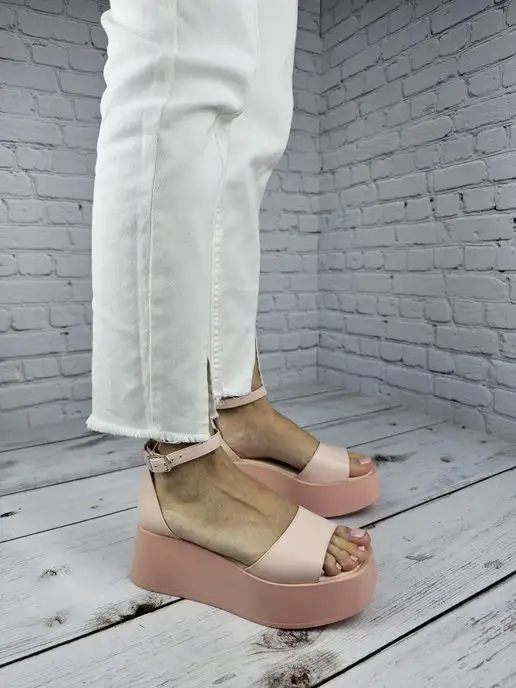 Guard-shoes Босоножки на высокой подошве, бежевый, фото 5