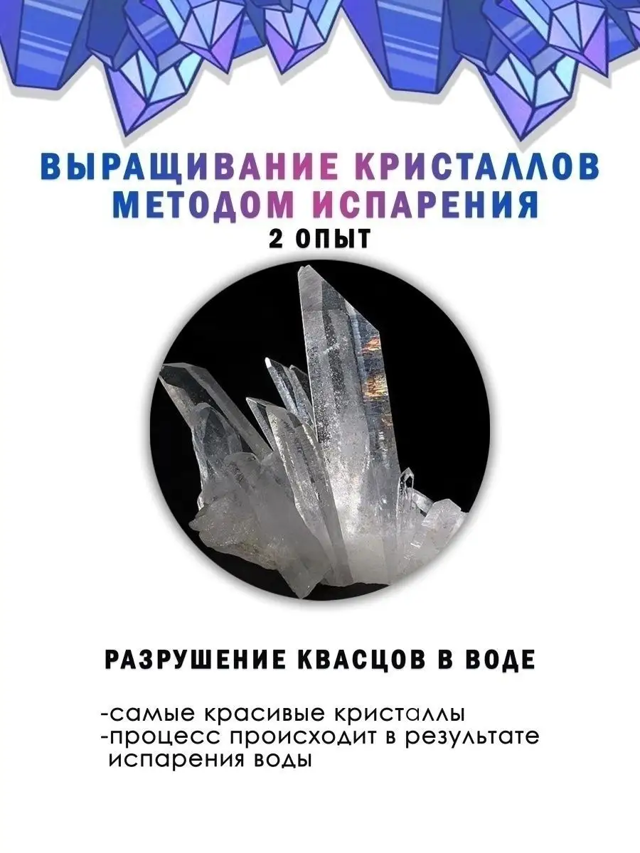 Набор опытов для Детей Выращивание Кристаллов 12 в 1 12 в 1 Волшебные  Кристаллы 13048432 купить за 4 420 ₽ в интернет-магазине Wildberries