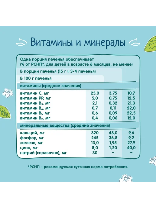 ФрутоНяня Детское печенье мультизлаковое, 50г (12 шт), 50 г, 12 шт, фото 5