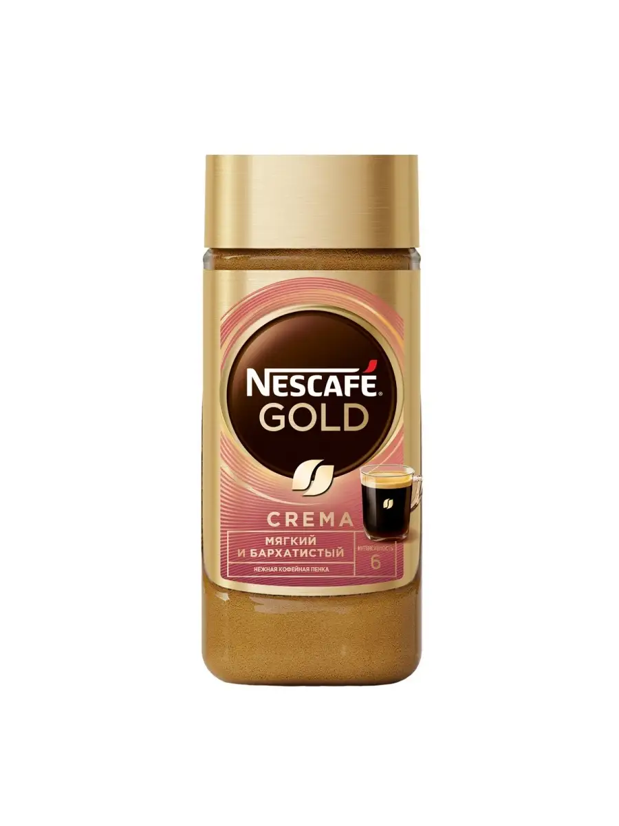 Nescafe Gold Crema, кофе растворимый, 95г, стеклянная банка Nescafe.  13065565 купить в интернет-магазине Wildberries