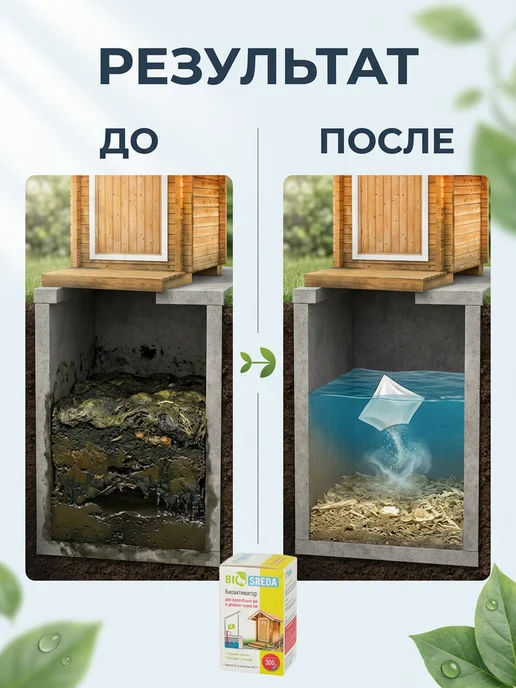 Biosreda Бактерии для выгребных ям и дачных туалетов, 300 гр. 12 пак, 300 г, фото 4