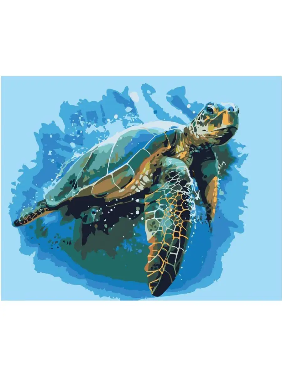Живопись по номерам Морская черепаха картина по номерам 40х50