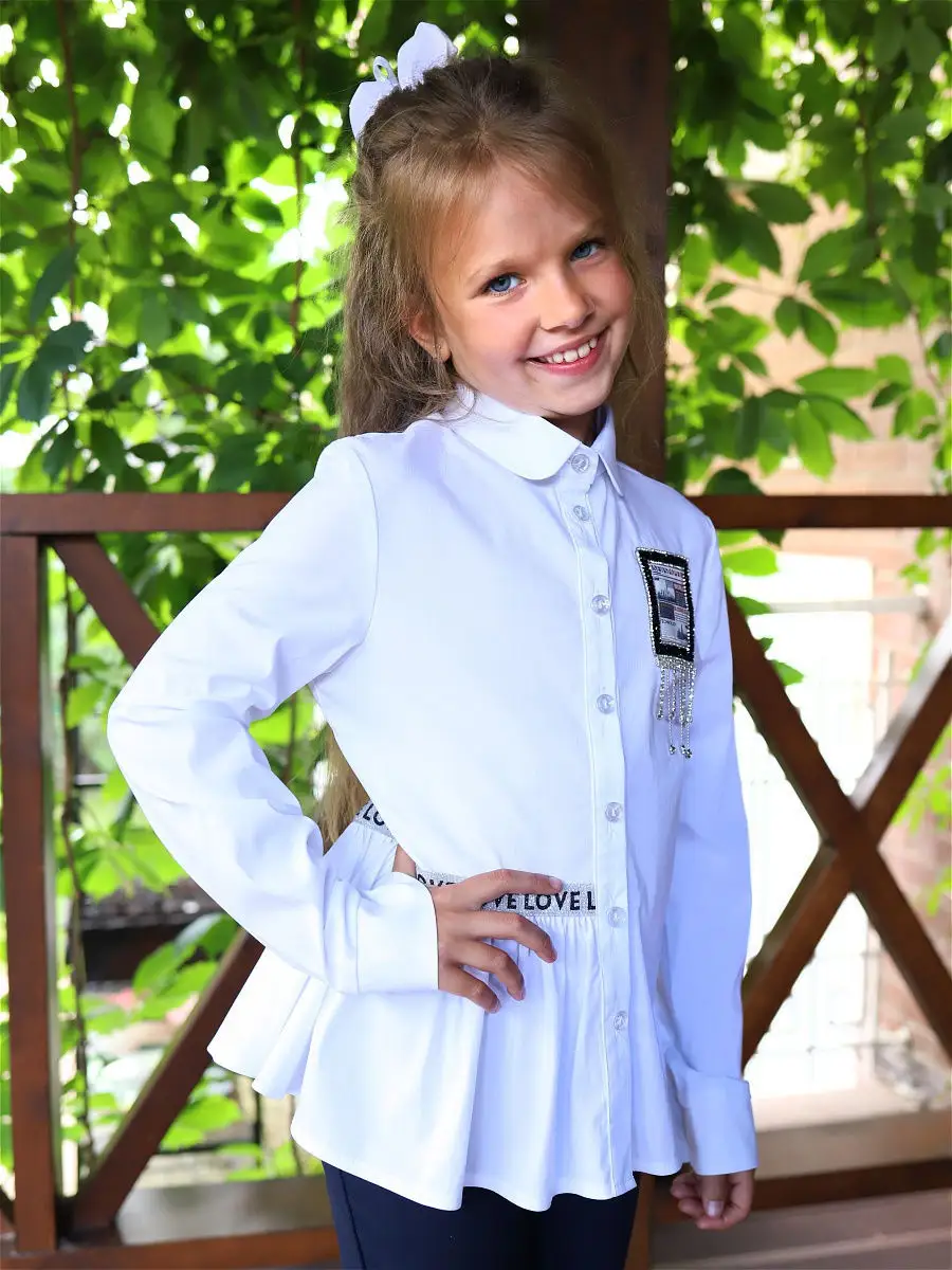 Школьные блузки и рубашки для девочек в интернет-магазине Orby
