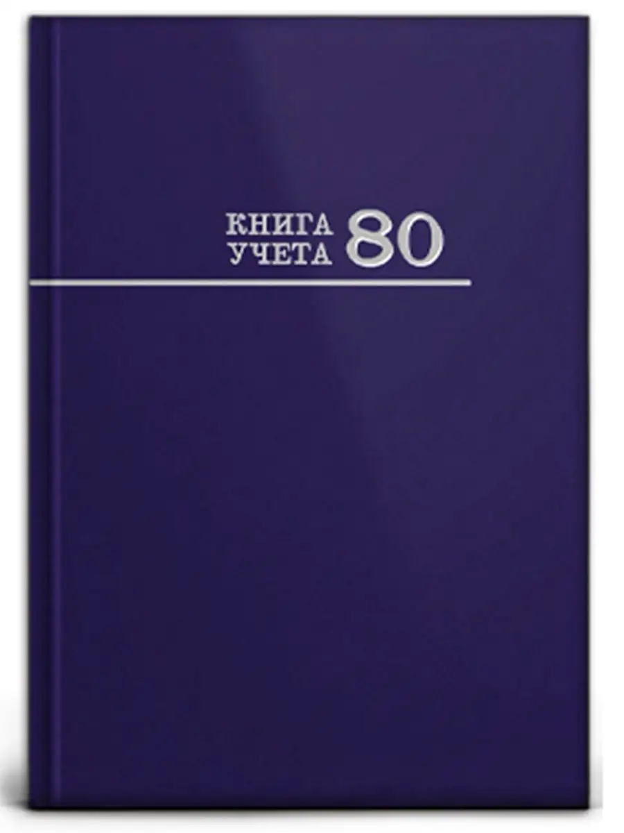 Книга учёта 80 листов, клетка "Синяя".