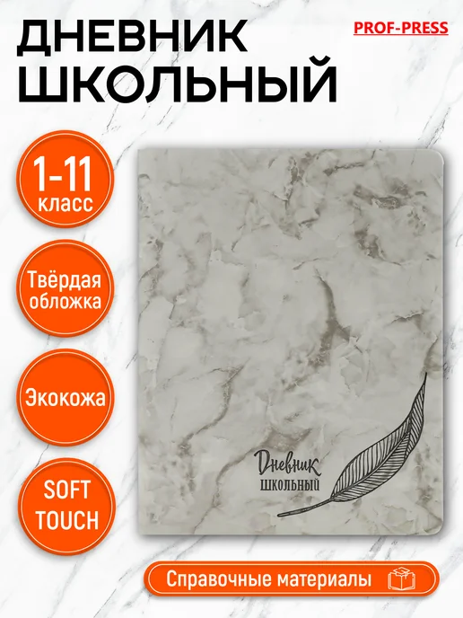 Prof-Press Дневник школьный для мальчика 1-4 и 5-11 класс, серый