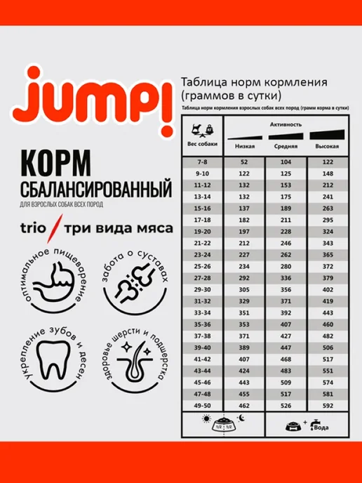 Сухой корм Jump Trio для собак, взрослые, 13 кг, фото 5