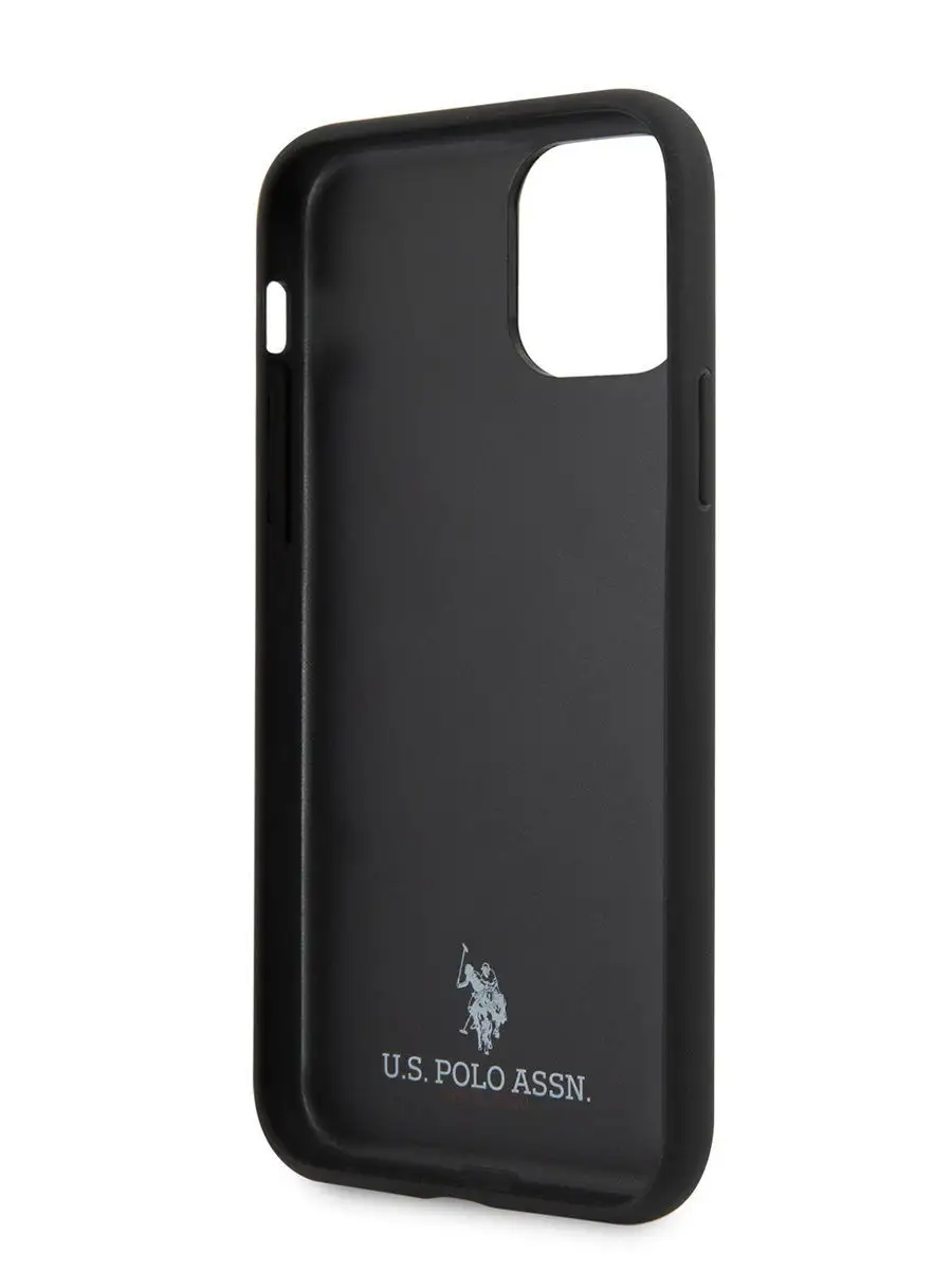 Чехол U.S. Polo для iPhone 11 Wrapped PU Embossed logo Black U.S. Polo  Assn. 13127834 купить в интернет-магазине Wildberries