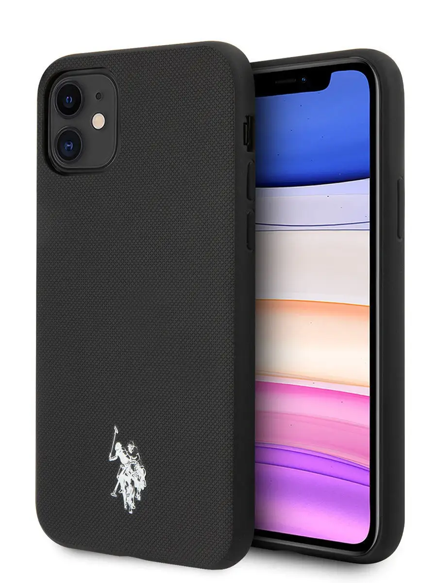 Чехол U.S. Polo для iPhone 11 Wrapped PU Embossed logo Black U.S. Polo  Assn. 13127834 купить в интернет-магазине Wildberries