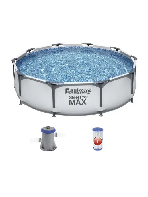 Bestway Каркасный бассейн круглый 305х76 см, с фильтр-насосом 56408, 305x76 см, фото 4