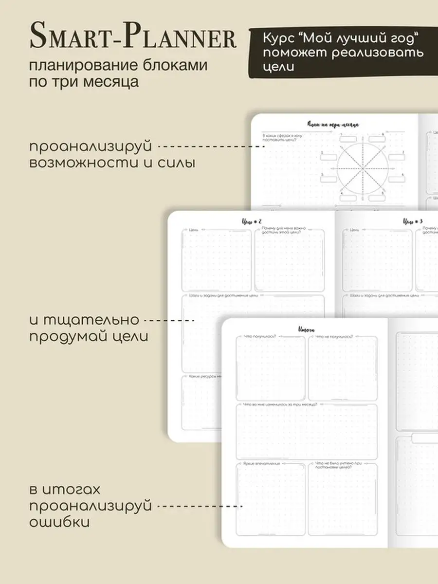 Планер ежедневник для женщин Smart-planner 13138092 купить в  интернет-магазине Wildberries