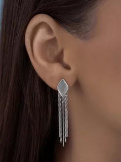 Серьги серебро 925 цепочки Veronika jewelry factory 13153440 купить за 1 594 ₽ в интернет-магазине Wildberries