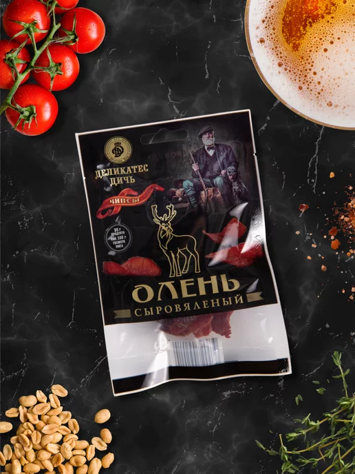 Деликатес дичь Чипсы Олень в подарочной упаковке 35г, 35 г