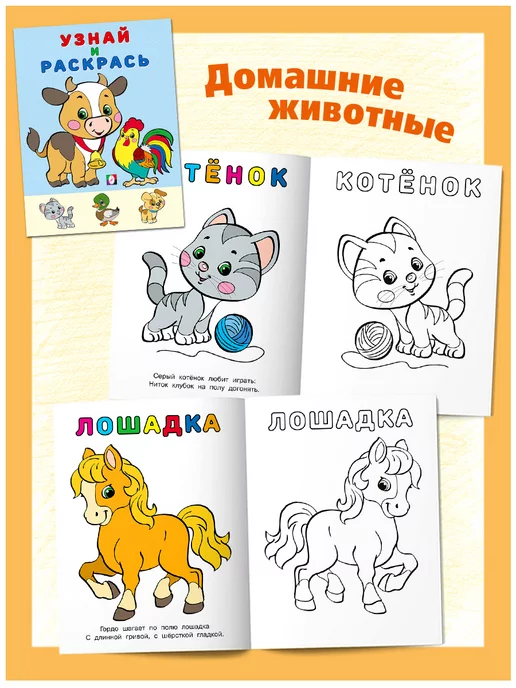 Издательство Фламинго Раскраска для малышей набор 6 шт детские, 6 шт, фото 4