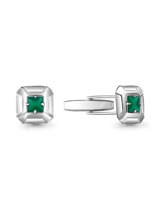 AQUAMARINE Серебряные мужские запонки для рубашки 925 проба, серебристый