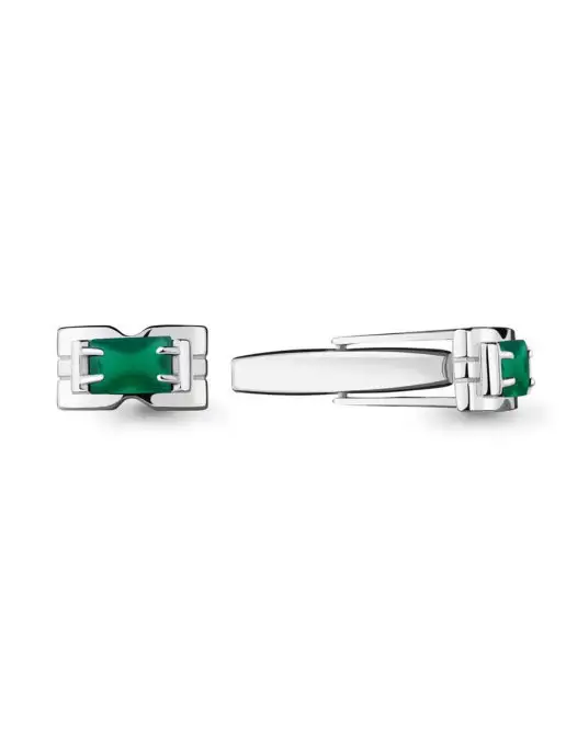 AQUAMARINE Серебряные мужские запонки для рубашки 925 проба, серебристый, фото 2