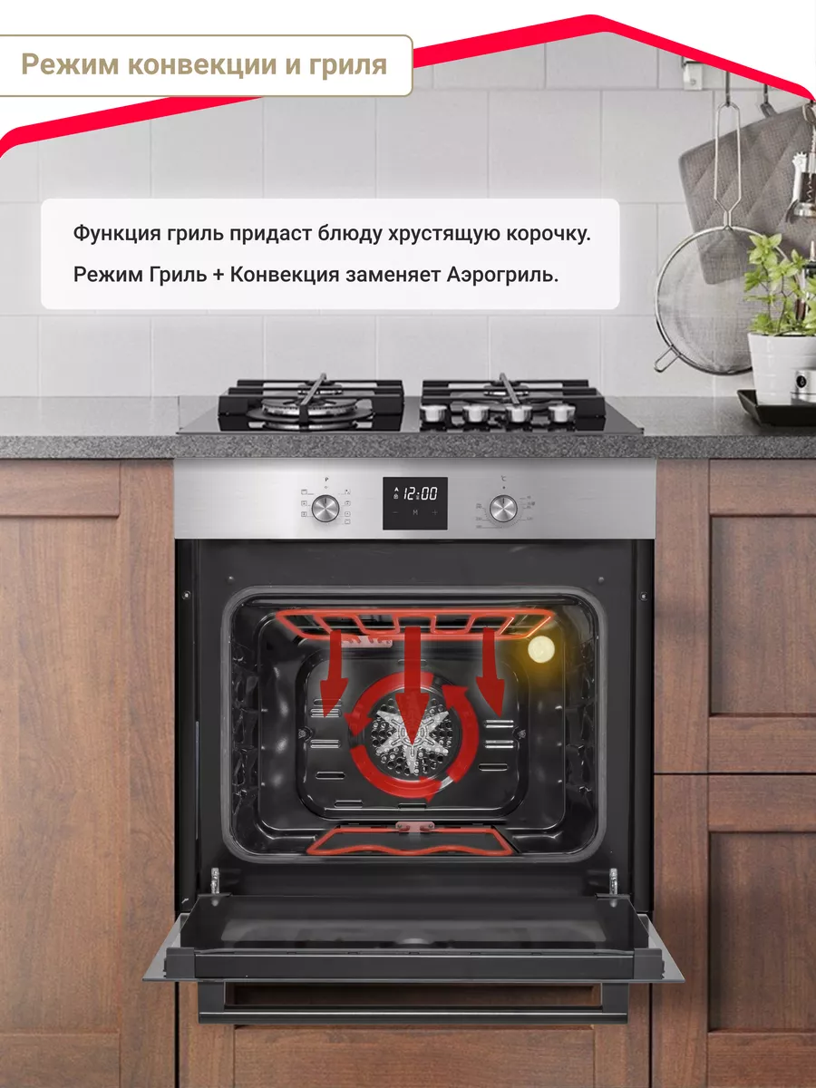 Духовой шкаф электрический гриль 58 л 60 см Simfer 13201132 купить за 23  139 ₽ в интернет-магазине Wildberries