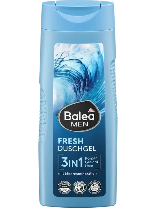 Balea Гель для душа 3в1 MEN Fresh с морскими минералами, 300мл, 300 мл