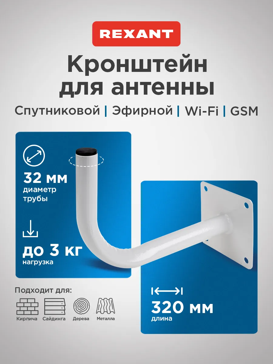 Кронштейн для антенны уличный на стену