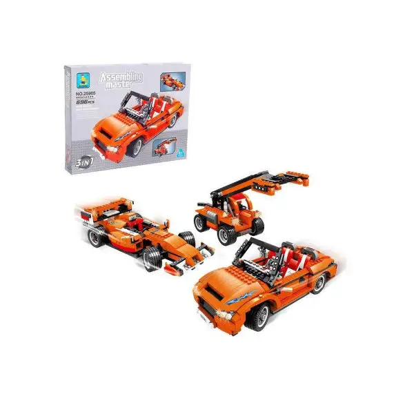 Конструктор Спорткар, 3 варианта сборки, 697 деталей/Пластиковый
