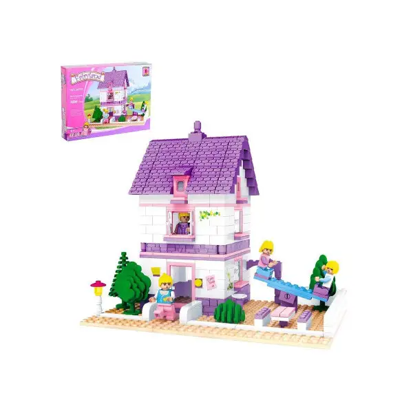 Конструктор Дом с площадкой, 366 деталей/Блочный/Развивающие игрушки