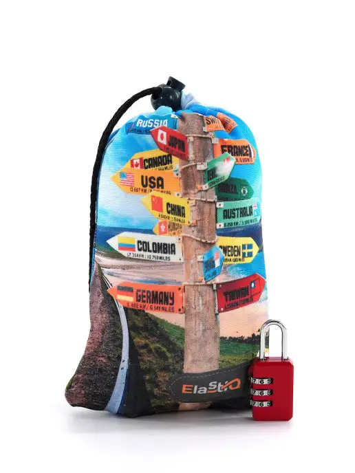 ElastiQ Чехол на чемодан L "Travel L", голубой, фото 6