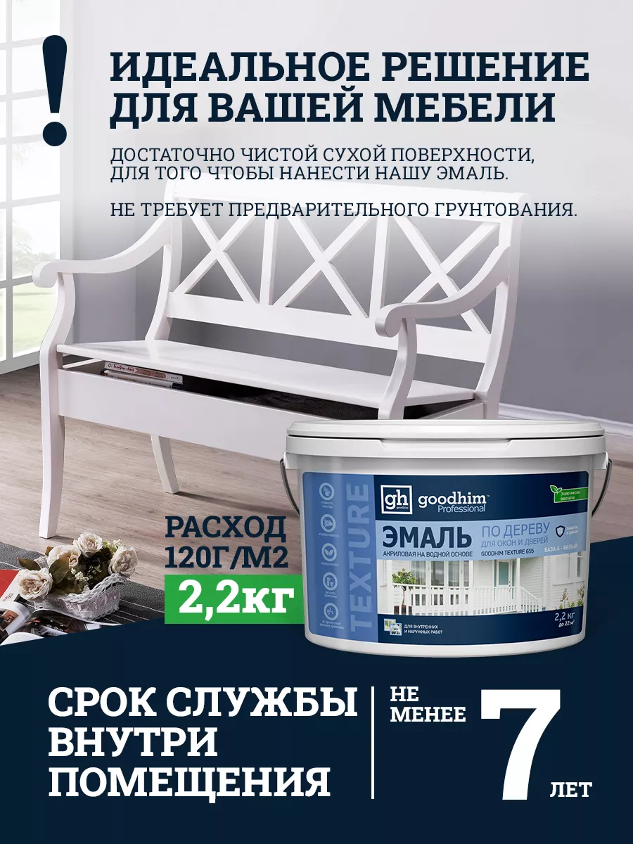 Краска для дверей и мебели без запаха белая GOODHIM 13258266 купить за 1  140 ₽ в интернет-магазине Wildberries