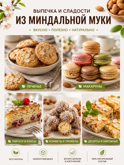ОрехПродукт Миндальная мука (пудра) Экстра 500 г, 500 г, фото 3