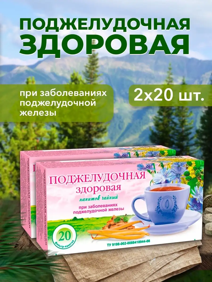 Напиток чайный Поджелудочная здоровая 2 шт. KAMCHATKA 13288177 купить в  интернет-магазине Wildberries