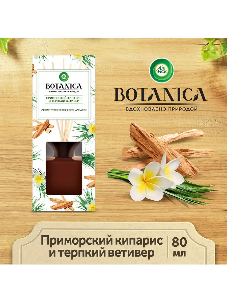 Ароматический диффузор air wick botanica приморский кипарис и терпкий  ветивер Air Wick 13288363 купить в интернет-магазине Wildberries