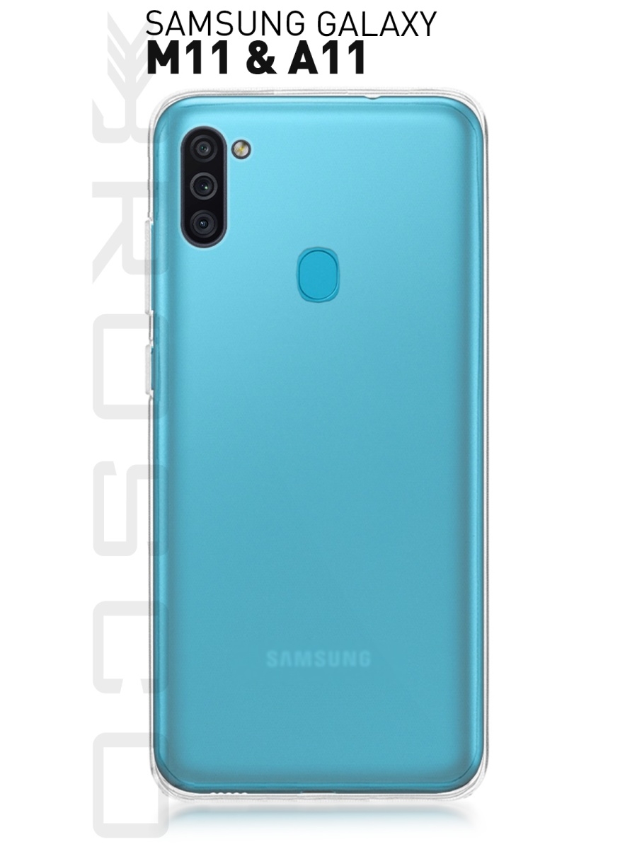 Силиконовый чехол для Samsung Galaxy M11 & A11 (Самсунг Галакси М11 и А11)  прозрачный Rosco 13292641 купить в интернет-магазине Wildberries