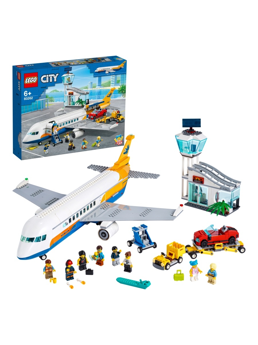 Конструктор LEGO City Airport 60262 Пассажирский самолёт / аэропорт,  сюжетно-ролевая игрушка LEGO 13292664 купить в интернет-магазине Wildberries