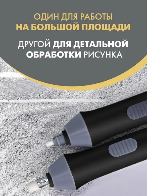 Tenwin Ластик электрический на батарейках, электроластик, черный, фото 7