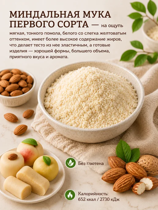 ОрехПродукт Миндальная мука 1 сорт, 500 гр, 500 г, фото 2