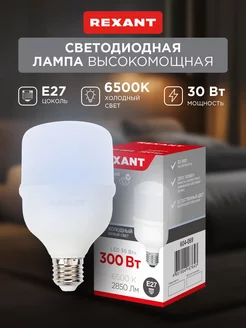 Лампа светодиодная 30Вт 6500К E27 Rexant 13331394 купить за 217 ₽ в интернет-магазине Wildberries